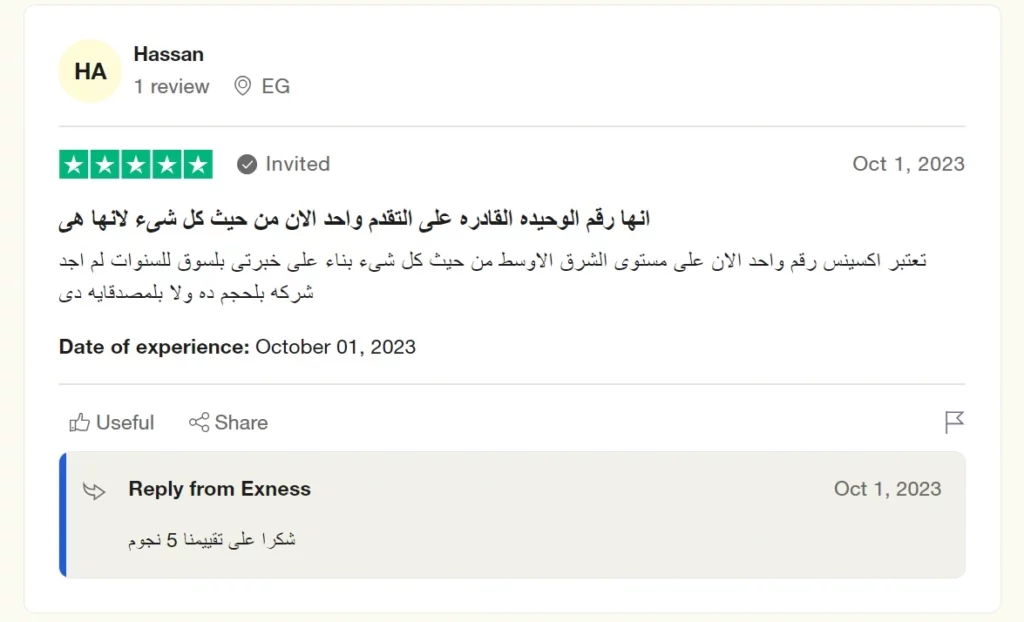 تقييمات Exness 